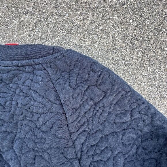 Nike Sportswear Club Fleece Sweatshirt Womens Medium Black Rally Quilted - Picture 8 of 8